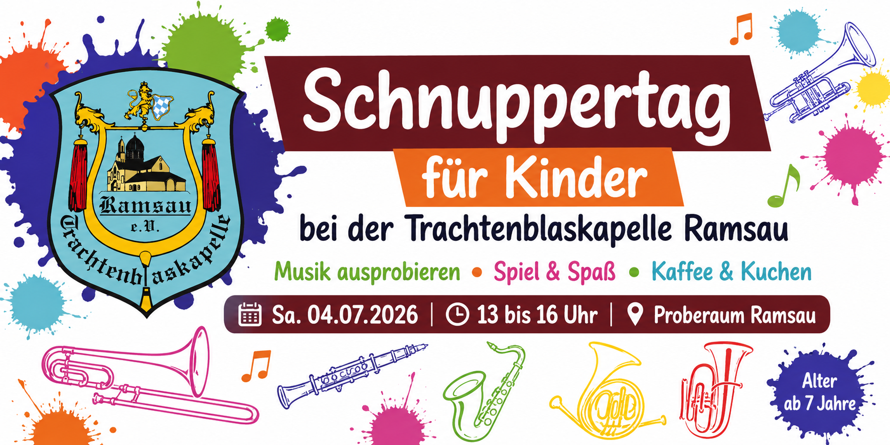 Schnuppertag für Kinder bei der Trachtenblaskapelle Ramsau